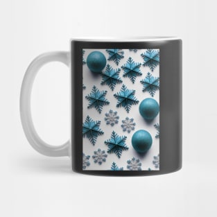 Christmas Seamless Pattern - Blue Snowflakes #7.2 Mug